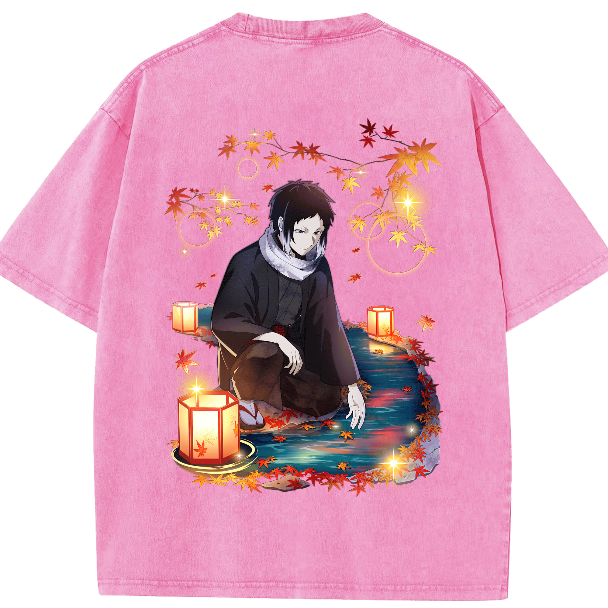 （画像用） 文豪ストレイドッグス Bungo Stray Dogs 綿100% ヴィンテージ風 半袖Tシャツ（背面プリント）